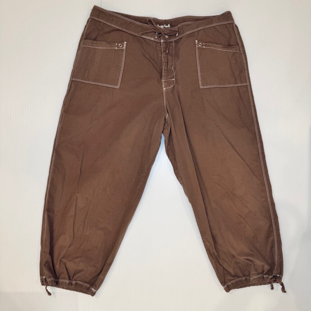 Fresh Produce Capri Pants Brown Cotton Women’s XL Coastal Casual Resort Natural - Picture 13 of 16